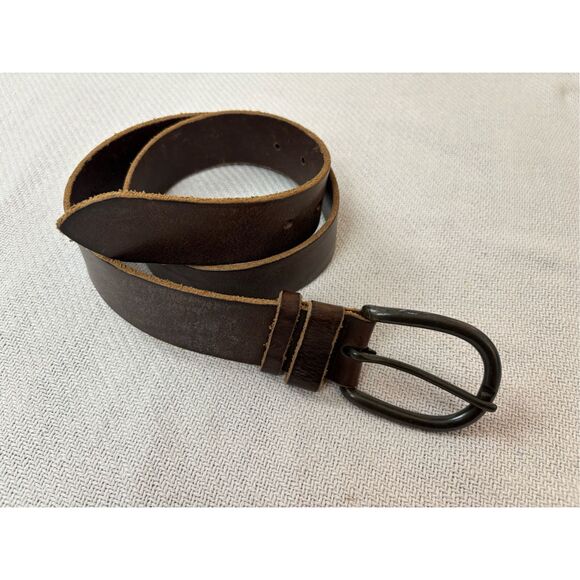 Banana Republic Accessories - VINTAGE Banana Republic Large Buckle Wide Leather Belt ITALY - XS / 30-34”